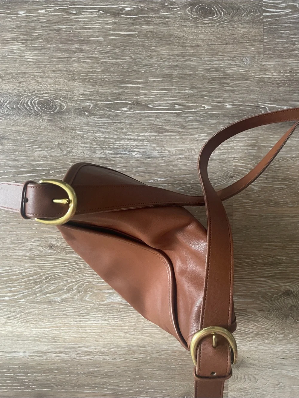 Coach Patricia Leather Crossbody Bag - Smooth Saddle Brown